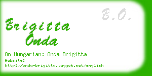 brigitta onda business card